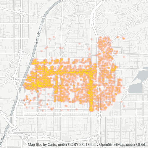 Bedriftskonsentrasjon i Postnummer 92867 - Orange, California