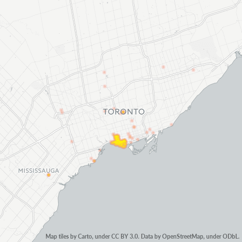 Bedrijfsconcentratie in Postcode M6K - Toronto, Ontario