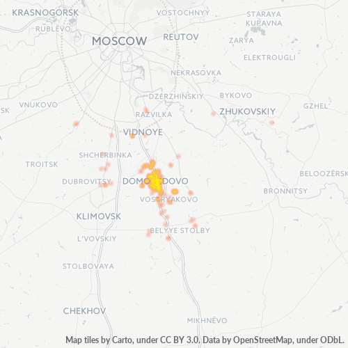 Bedrijfsconcentratie in Postcode 142000 - Domodedovo, Oblast Moskou