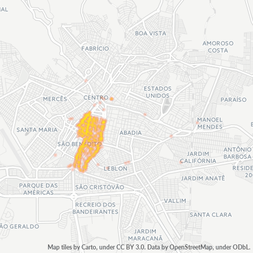 Dami ng Negosyo sa Postal Code 38022-000 - Uberaba, Minas Gerais