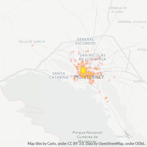 Dami ng Negosyo sa Postal Code 64460 - Monterrey, Nuevo León
