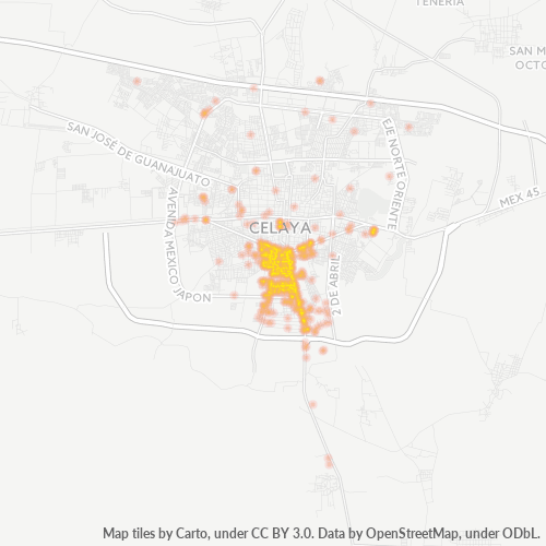 Dami ng Negosyo sa Postal Code 38090 - Celaya, Guanajuato