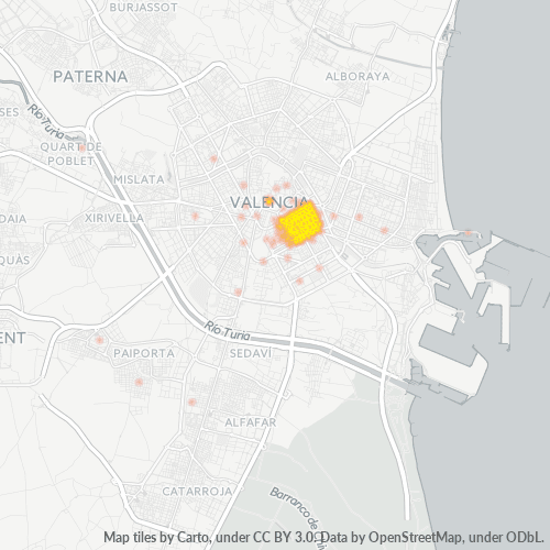 Business Concentration in Postal Code 46005 - Valencia, Valencian Community