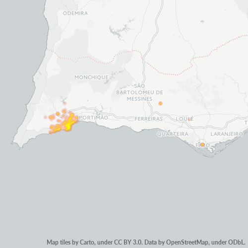 Dami ng Negosyo sa Postal Code 8600 - Lagos, Distrito de Faro
