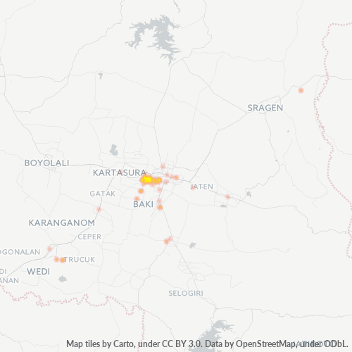 Dami ng Negosyo sa Postal Code 57147 - Surakarta, Provinsi Jawa Tengah