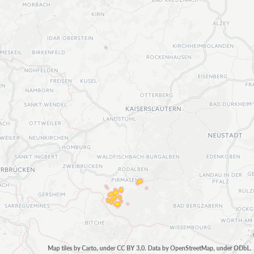 Bedrijfsconcentratie in Postcode 66957 - Hilst, Rijnland-Palts
