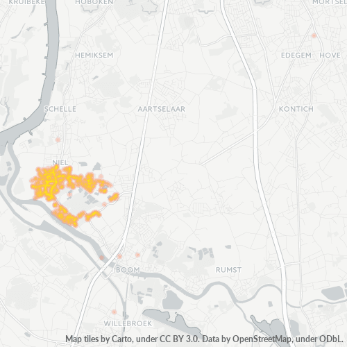 Bedrijfsconcentratie in Postcode 2845 - België