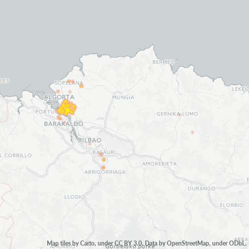 Besighheidskonsentrasie in Poskode 48940 - Spanje