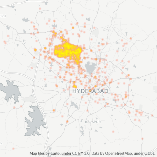 Dami ng Negosyo sa Postal Code 500018 - India