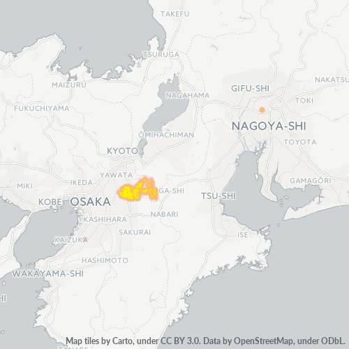 Bedrijfsconcentratie in Postcode 619 - Kioto (prefectuur)