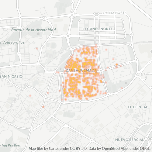 Bedrijfsconcentratie in Postcode 28915 - Leganés, Madrid (autonome gemeenschap)