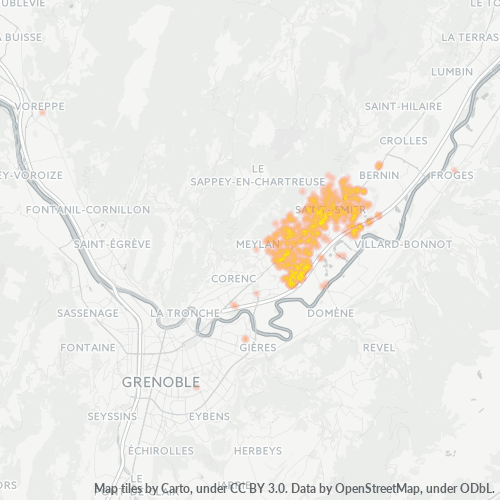 Concentració d'empreses a Codi Postal 38330 - Biviers, Roine-Alps
