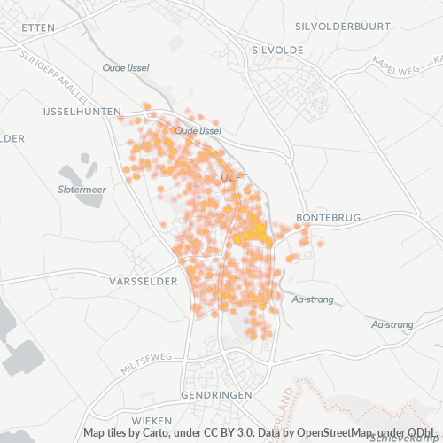Bedrijfsconcentratie in Postcode 7071 - Ulft, Gelderland
