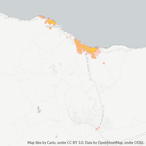 Bedrijfsconcentratie in Postcode 16950 - Mudanya, Bursa (provincie)