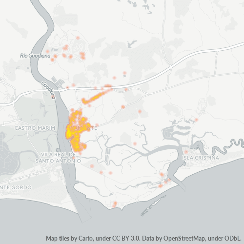 Bedrijfsconcentratie in Postcode 21400 - Spanje
