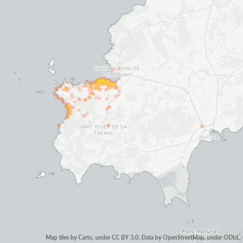 Bedrijfsconcentratie in Postcode 07829 - Spanje