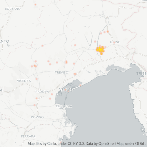 Dami ng Negosyo sa Postal Code 33033 - Udine, Friuli-Venezia Giulia