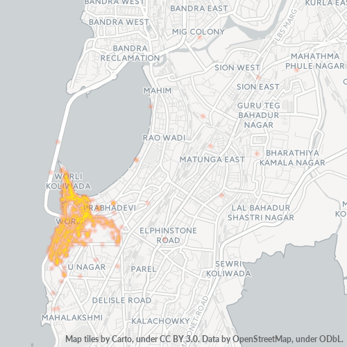 Bedrijfsconcentratie in Postcode 400030 - Bombay, Maharashtra