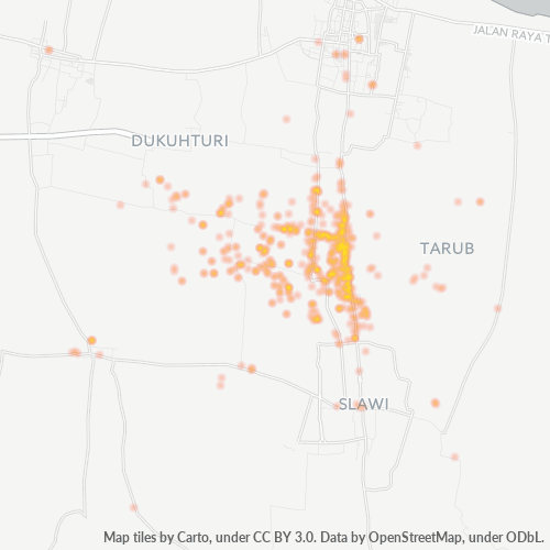 Business Concentration in Postal Code 52194 - Adiwerna, Central Java