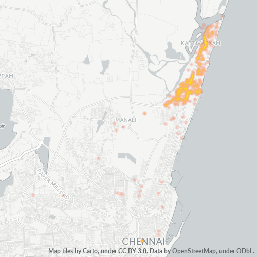 Dami ng Negosyo sa Postal Code 600057 - Ponneri, State of Tamil Nādu