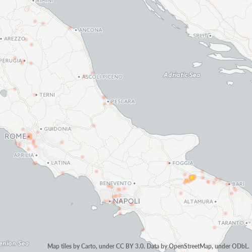 Dami ng Negosyo sa Postal Code 76012 - Italya