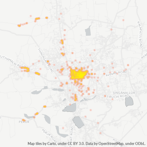 Dami ng Negosyo sa Postal Code 641012 - Coimbatore, State of Tamil Nādu
