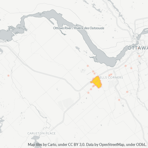 Verksamhetskoncentration i Postnummer K2L - Ontario