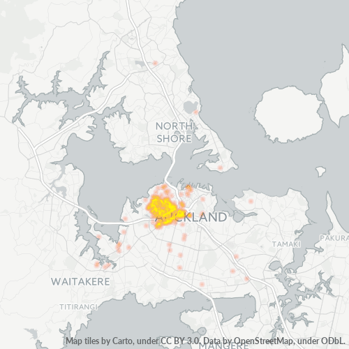 Concentració d'empreses a Codi Postal 1021 - Arch Hill, Regió d'Auckland