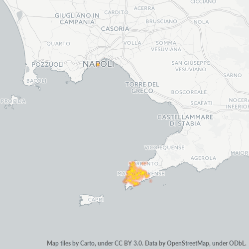 Bedrijfsconcentratie in Postcode 80061 - Nerano, Campania