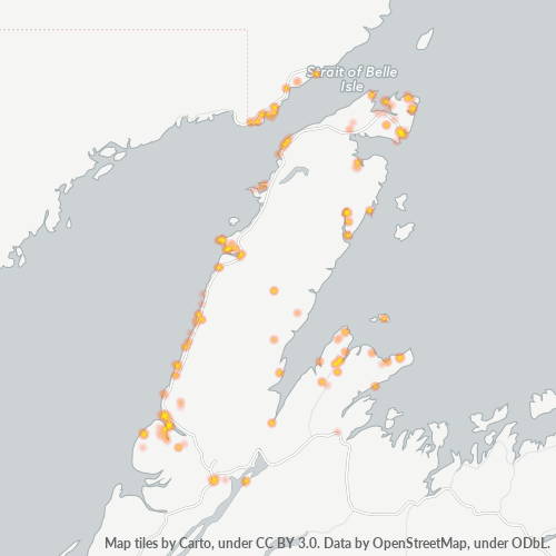 Dami ng Negosyo sa Postal Code A0K - Newfoundland at Labrador