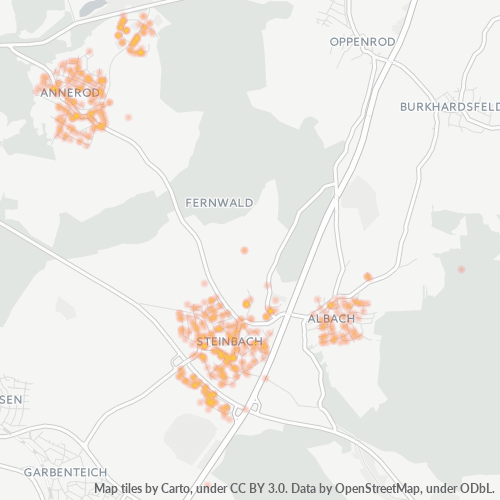 Bedrijfsconcentratie in Postcode 35463 - Hessen