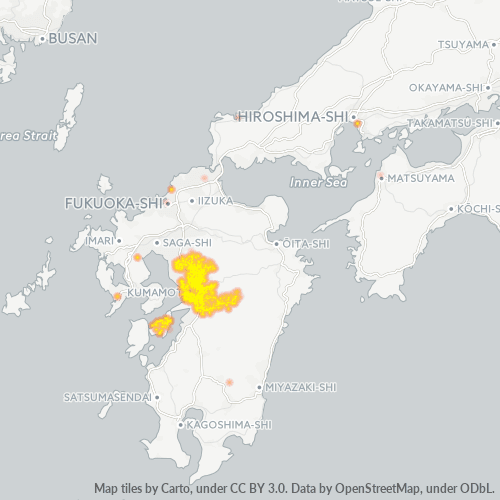 Bedrijfsconcentratie in Postcode 861 - Kumamoto (prefectuur)