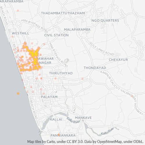 Dami ng Negosyo sa Postal Code 673011 - Kozhikode, State of Kerala