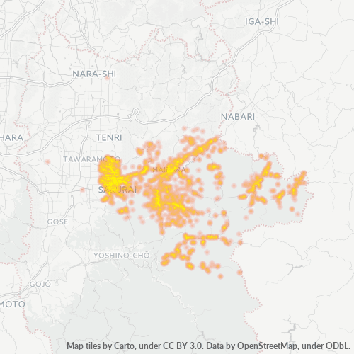 Bedrijfsconcentratie in Postcode 633 - Nara (prefectuur)