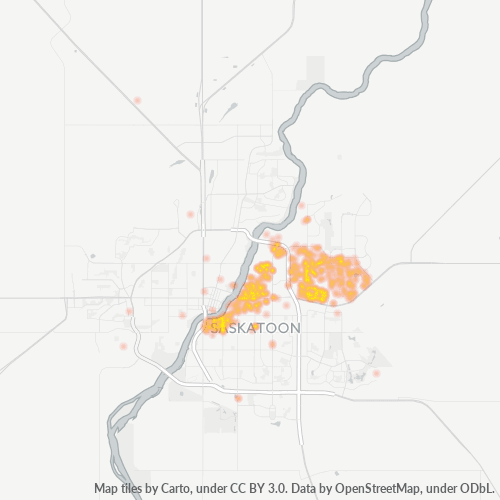 Bedrijfsconcentratie in Postcode S7N - Saskatoon, Saskatchewan