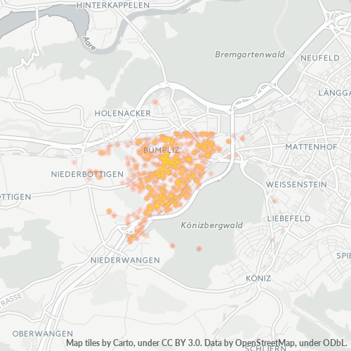 Virksomhedskoncentration i Postnummer 3018 - Bern, Kanton Bern