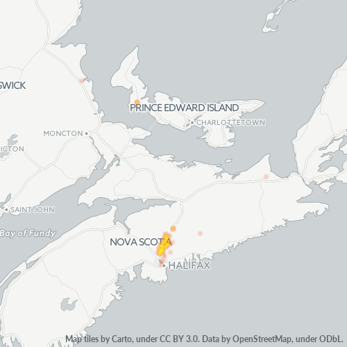 Dami ng Negosyo sa Postal Code B2T - Nova Scotia