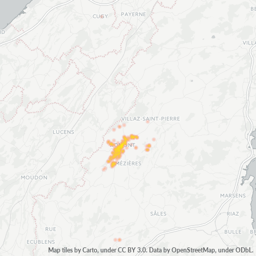 Dami ng Negosyo sa Postal Code 1680 - Berlens, Canton de Fribourg