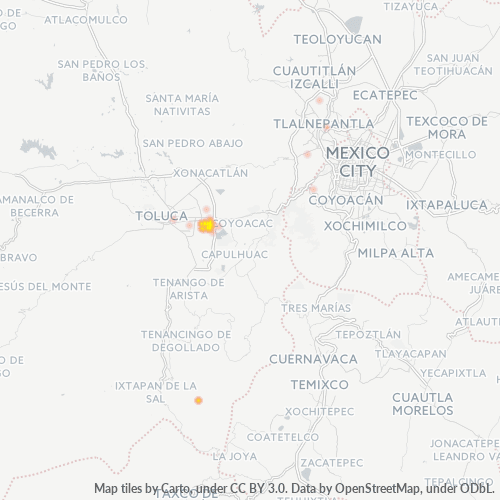 Dami ng Negosyo sa Postal Code 52104 - Toluca, Estado ng Mehiko