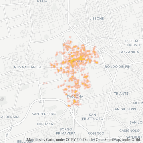 Bedrijfsconcentratie in Postcode 20835 - Italië
