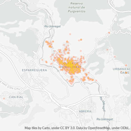 Besighheidskonsentrasie in Poskode 08640 - Spanje