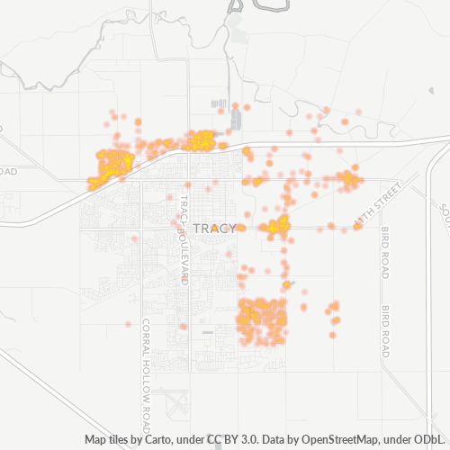 Bedriftskonsentrasjon i Postnummer 95304 - Tracy, California