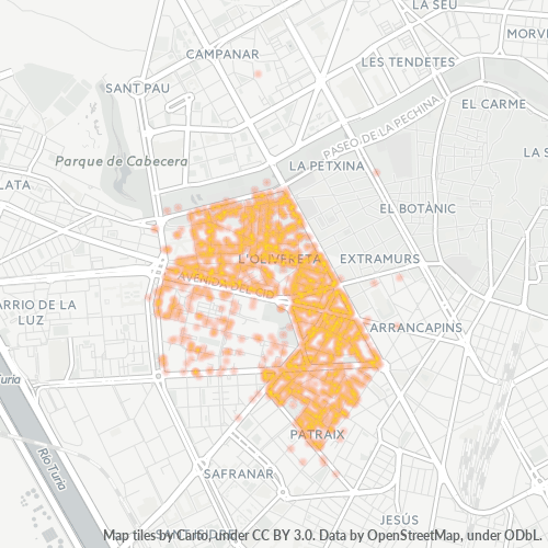 Verksamhetskoncentration i Postnummer 46018 - Valencia, Valencia (autonom region)