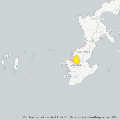 Concentració d'empreses a Codi Postal 902 - Naha, Prefectura d'Okinawa