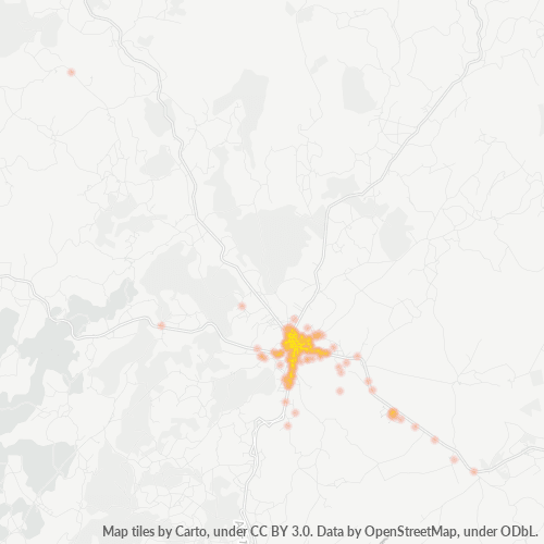 Verksamhetskoncentration i Postnummer 15800 - Melide, Galicien
