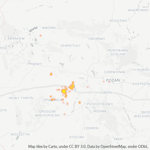 Dami ng Negosyo sa Postal Code 64-320 - Kalwy, Województwo Wielkopolskie