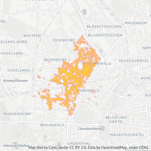Konsentrasi Perniagaan di Poskod 50825 - Cologne, North Rhine-Westphalia