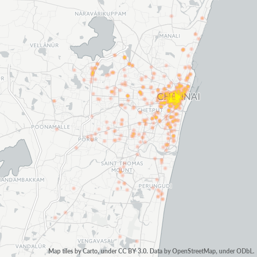 Dami ng Negosyo sa Postal Code 600003 - Chennai, State of Tamil Nādu