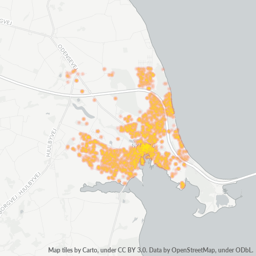 Mkusanyiko wa Biashara katika Posta 5800 - Nyborg, Region Syddanmark