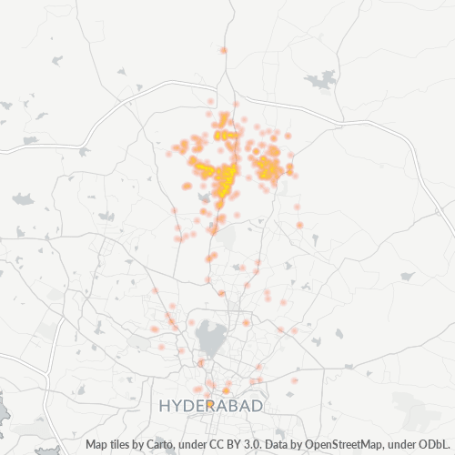 Dami ng Negosyo sa Postal Code 500014 - Hakīmpet, Telangana